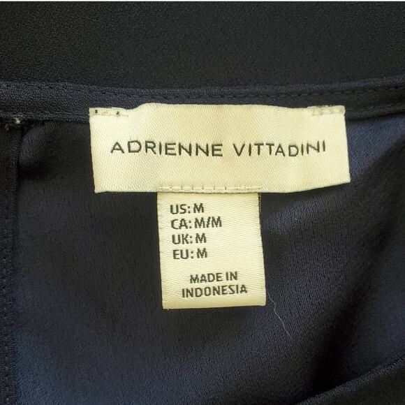 Adrienne Vittadini Navy Blue Long Sleeve Top Blouse M - Picture 7 of 8